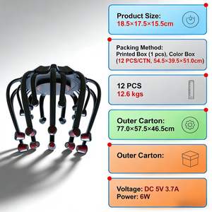 Masseur de tête Bluetooth avec 5 modes, fonction de musique et minuterie - Product Image 6