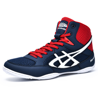 Zapatos de Lucha Profesional al por Mayor para Hombre y Mujer, Botas de Boxeo Transpirables de Caña Alta, Ligeras, para Entrenamiento de Artes Marciales y Combate