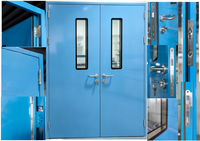 Portes de salle blanche Yonking à cadre métallique et fenêtre vitrée pour ateliers propres de l'industrie pharmaceutique et des puces, et usines de semi-conducteurs