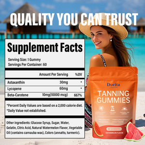 Gummies bronzantes à marque privée pour un éclat doré intense avec astaxanthine et lycopène – Solution bien-être – Qualité export – Meilleur soin de la peau - Product Image 2