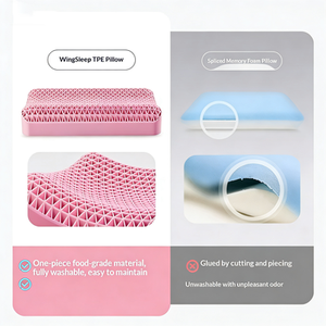 Cuscino Cervicale Ergonomico in TPE, Supporto Alto/Basso, Traspirante, Ortopedico, Lavabile, Rinfrescante, Forma Ondulata Personalizzabile - Product Image 6