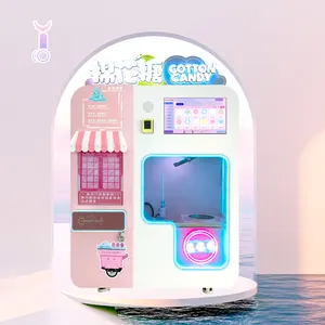 ماكينة بيع حلوى غزل البنات شبه الآلية للمناطق التجارية