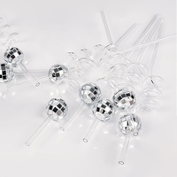 Disco Party plastique Disco Ball pailles pour décorations de fête Disco mariage mariée enterrement de vie de jeune fille fournitures faveurs