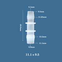 Connecteur de tube lisse en polypropylène (PP) flexible, raccord réducteur droit pour accessoires de réservoir de poissons, raccords de tuyauterie, garantie de 3 ans