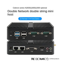 Nuevo Mini PC J1900 Thin Client con CPU Intel J4125, RAM DDR3, Puertos LAN/Seriales Dobles, Windows 10 Industrial, Enchufe Europeo, 12V