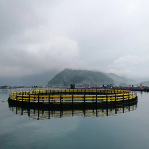 C90m HDPE Offshore <b>Fish</b> Cage System Anti Current <b>Floating</b> Oval Aquaculture Cage Anti-Wave Level 12 Yellow Black for Marine Farm - Product Image 6