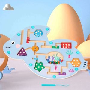 Preschoolers Wooden <b>Puzzle</b> Activity Board Travel Toys Magnetic Busy Board <b>Puzzle</b> Game for Toddlers - Product Image 2