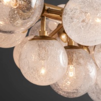 Lustre moderne de luxe en verre linéaire de 50 pouces pour la décoration de la maison, restaurant, bar, salon, table à manger