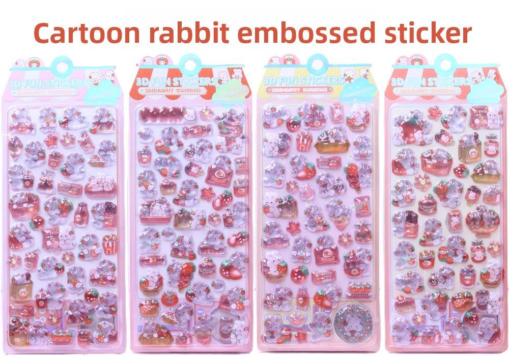 Pasta divertida con relieve 3D de conejo.