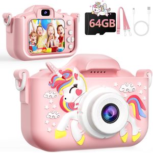 Cartão SD de 64GB, Câmera Infantil <span class=keywords><strong>Mini</strong></span> Cute com Tema de Unicórnio Roxo, Câmera HD 1080P para Presentes de Crianças, Câmera de Brinquedo para Selfies - Product Image 6