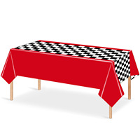 Nappe jetable en plastique à carreaux noir et blanc pour décoration de fête de Thanksgiving, anniversaire, Ramadan, Diwali, Nouvel An