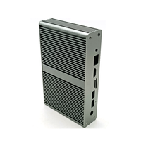 Boîtier en aluminium extrudé naturel argenté avec ailettes de refroidissement horizontales pour mini-PC industriel sans ventilateur – Coque de protection