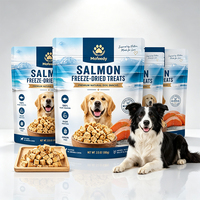 Friandises lyophilisées premium pour chiens 100% saumon thon, snacks pour chiens en gros, riches en protéines, lyophilisés pour animaux de compagnie