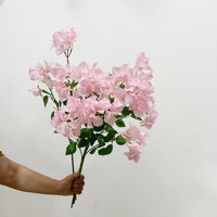 Bunga Plum Buatan 4 Cabang, Bougainvillea, Cocok untuk Dekorasi Mal dan Rumah, Rangkaian Bunga Pernikahan