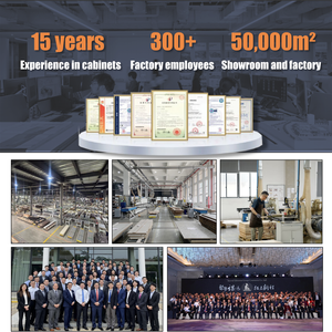 Meubles de <span class=keywords><strong>cuisine</strong></span> modulaires contemporains écologiques <span class=keywords><strong>et</strong></span> ignifuges avec îlot central, garantie 5+ ans, robinet de salle à manger moderne <span class=keywords><strong>et</strong></span> panier de tiroir - Product Image 4