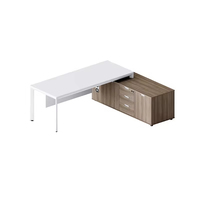 Scrivania Direzionale di Lusso di Alta Gamma, Ecologica e Moderna in Legno Resistente e Regolabile di Design per Ufficio per Boss, CEO e Manager