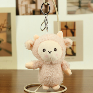EN STOCK 12CM Animal relleno oveja peluche llavero pequeño suave oveja peluche llavero - Product Image 6