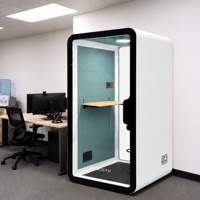 UniBooth - Vente flash - Cabine acoustique insonorisée 33 dB - Réduction du bruit - Conforme à la norme ISO 23351 - Pour bureaux en open space, espaces de travail intérieurs et bibliothèques