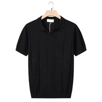 Nouveau T-shirt en tricot de coton ajusté à la mode pour hommes, col en V, manches régulières, style décontracté, t-shirts d'été