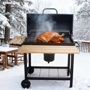 <span class=keywords><strong>Asador</strong></span> de Pollos, Parrilla Giratoria para Barbacoa, Estación de Asado, Caja de Barbacoa de Carbón, Parrilla Integrada, <span class=keywords><strong>Ahumador</strong></span>, Barbacoa Portátil para Exteriores - Product Image 6