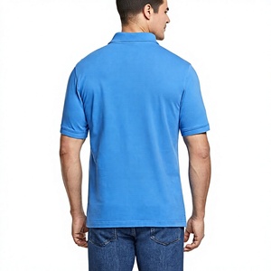 Polo en coton à manches courtes gris pour homme, décontracté, couleur unie, respirant, tricoté, coupe classique - Product Image 6