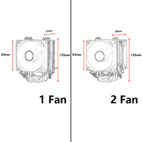 QiuzAim 90mm tour ordinateur CPU refroidisseur silencieux 2011 carte mère 4 caloduc bureau CPU ventilateur 4pin lumineux refroidissement par air X99