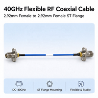 Câble coaxial RF flexible durable 40 GHz, 2,92 mm femelle vers 2,92 mm femelle, avec connecteur ST à bride, pour système de communication et test micro-ondes