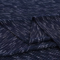 Tissu tricoté côtelé 4x3 en polyester, rayonne et élasthanne, teint en masse, coloré et doux, pour pulls, vente en gros