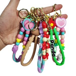 Rubber Pvc Keychain Backpack Cute Cartoon Key Ring Strap Lanyard Phone Strap Key Chain