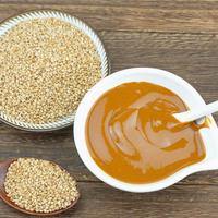 Pâte de Tahini de Sésame Entier L-C298 L.ANG Grade A, Non Décortiquée, Moulue à la Pierre, Texture Soyeuse et Lisse, Certifiée HALAL, pour Hummus, Sauces et Vinaigrettes