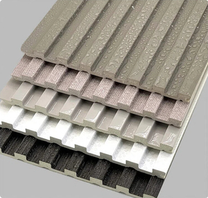 Panneau mural en WPC imperméable en matériau recyclé écologique, aspect <span class=keywords><strong>bois</strong></span> 3D, revêtement <span class=keywords><strong>d</strong></span>écoratif intérieur rainuré - Product Image 1