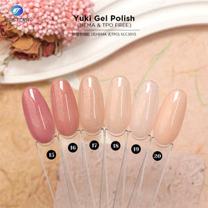 Nouveau vernis gel Yuki sans HEMA ni TPO, vernis gel UV nude pailleté, vernis à ongles nude longue tenue, vernis à ongles scintillant, couvrant les ongles - Product Image 4