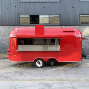 A Fully Equipped Red Vending Booth, Food Truck Trailer with Full Kitchen Equipment, Hot Dog and Ice Truck - Product Image 1