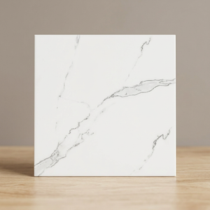 Azulejos de Cerámica para Piso con Aspecto de Mármol Blanco, 40x40cm, Acabado Mate Liso, Porcelana Premium para Interiores de Villas - Product Image 4