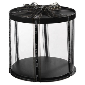 Boîte cadeau de luxe, qualité alimentaire, mariage, anniversaire, fête, boîtes rondes transparentes pour gâteaux et biscuits - Product Image 6