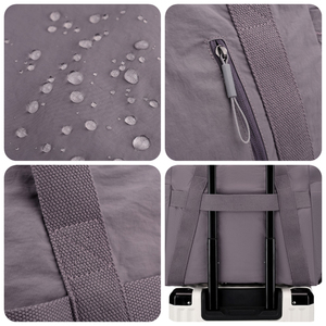 Sacs fourre-tout pour femmes en nylon imperméable, grande capacité, pour voyages en plein air, mode, fermeture éclair personnalisée, vente en gros - Product Image 2