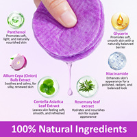ALIVER Soins du visage : Lingettes tonifiantes éclaircissantes et hydratantes à l'extrait d'oignon violet, exfoliantes et régénérantes pour une peau éclatante