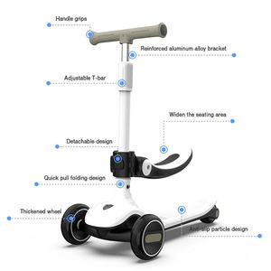 Scooter à pédales pour filles, jouet 3 en <span class=keywords><strong>1</strong></span>, <span class=keywords><strong>trottinette</strong></span> à 3 roues Offre Spéciale enfants, <span class=keywords><strong>trottinette</strong></span> à trois roues en polyuréthane, à vendre - Product Image 5