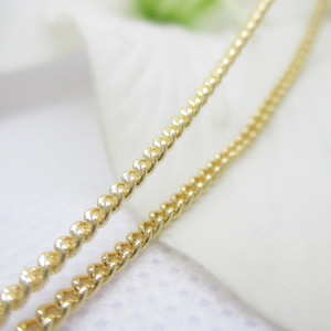 Vente en gros de chaînes gourmettes en laiton plaqué or 24 carats pour la fabrication de bijoux - Product Image 2