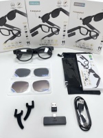 Servicios OEM, Gafas Inteligentes G1Max, Micrófono Dual de Silicio HD de 8MP con Cancelación de Ruido, Grabación de Video HD 1080p, Asistente de Voz con IA