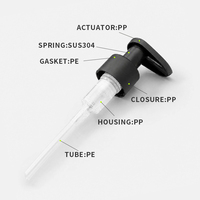 Pompe distributrice de lotion à finition mate, à ressort, pour extérieur, gauche et droite, 24mm 28mm, pour distributeur de liquide, tête de pompe à crème, bouteille PPWR