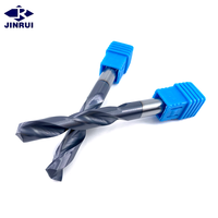 Foret hélicoïdal à revêtement CNC JR127, tige droite, 2 mm-2,5 mm, HRC65, carbure, foret pour trous profonds