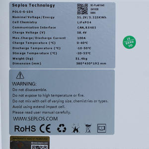 Seplos <span class=keywords><strong>Polo</strong></span> S 5KWh système de stockage d'énergie solaire domestique empilable <span class=keywords><strong>batterie</strong></span> au lithium hors réseau 51.2v 48V 100Ah <span class=keywords><strong>batterie</strong></span> Lifepo4 - Product Image 3