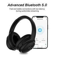 Casque supra-auriculaire sans fil avec microphone Casque léger pliable avec basses profondes Son stéréo HiFi Faible latence