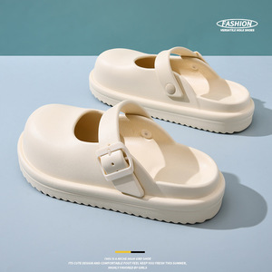 EVA Injection Platform Sandals Thick Sole Closed Toe Mary Jane Summer <b>Beach</b> <b>Shoes</b> - Product Image 1