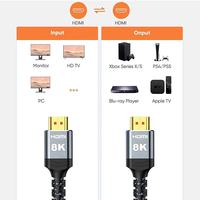 Câble HDMI plaqué or 2.1 HD 8K 4K 120Hz 144Hz, câble vidéo HDMI, câble HDMI 3D, 1M 2M 3M 5M 10M 15M, câble HDMI 21