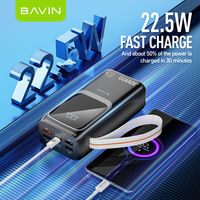 BAVIN 30000mah Produits populaires PC1031S Batterie externe portable à charge rapide avec câbles intégrés