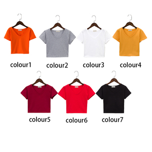 Chemise pour femme à col en V de haute qualité, mode décontractée, confortable, douce, différentes couleurs, respirante, t-shirt - Product Image 4