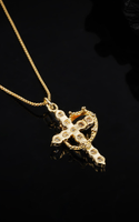 Collier en argent sterling européen et américain S925 avec accessoires de mode Moissanite Cross Crown
