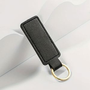 Wholesale Pu Leather Keychain Rectangular <b>Key</b> <b>Ring</b> Cute Charm for <b>Keys</b> Stylish Concise <b>Bag</b> Pendant Customizable Gift - Product Image 2